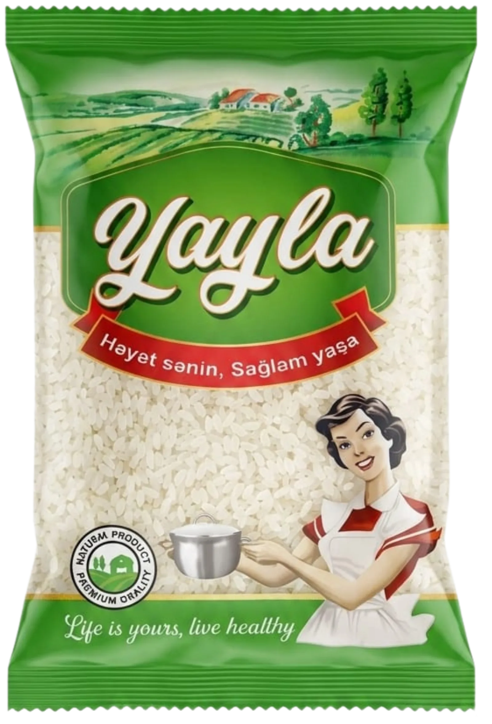 YAYLA Yumru Düyü 750 q – Yumşaq Tekstura və Universal İstifadə