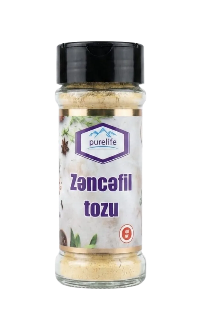 PURE LIFE Zəncəfil Üyüdülmüş 40 q – Zəngin Aroma və Xarakterik Dad
