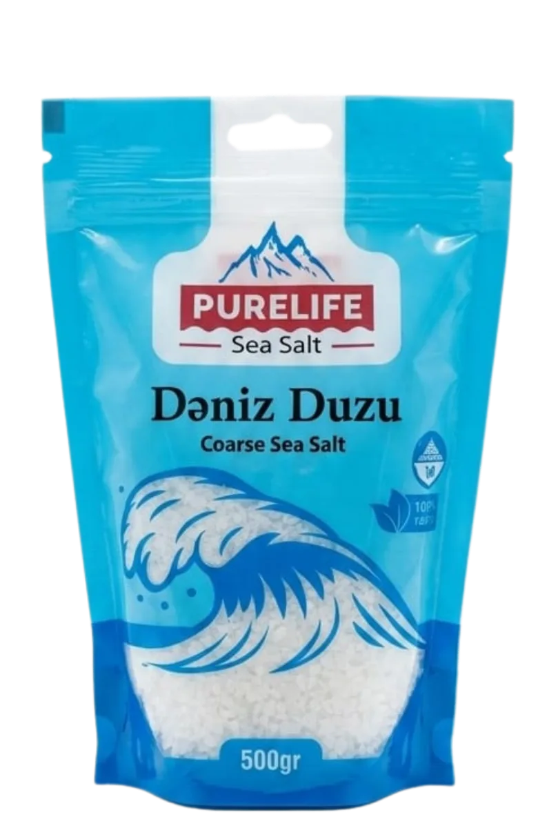 PURE LIFE Dəniz Duzu İri – Təbii Dad və Premium Keyfiyyət